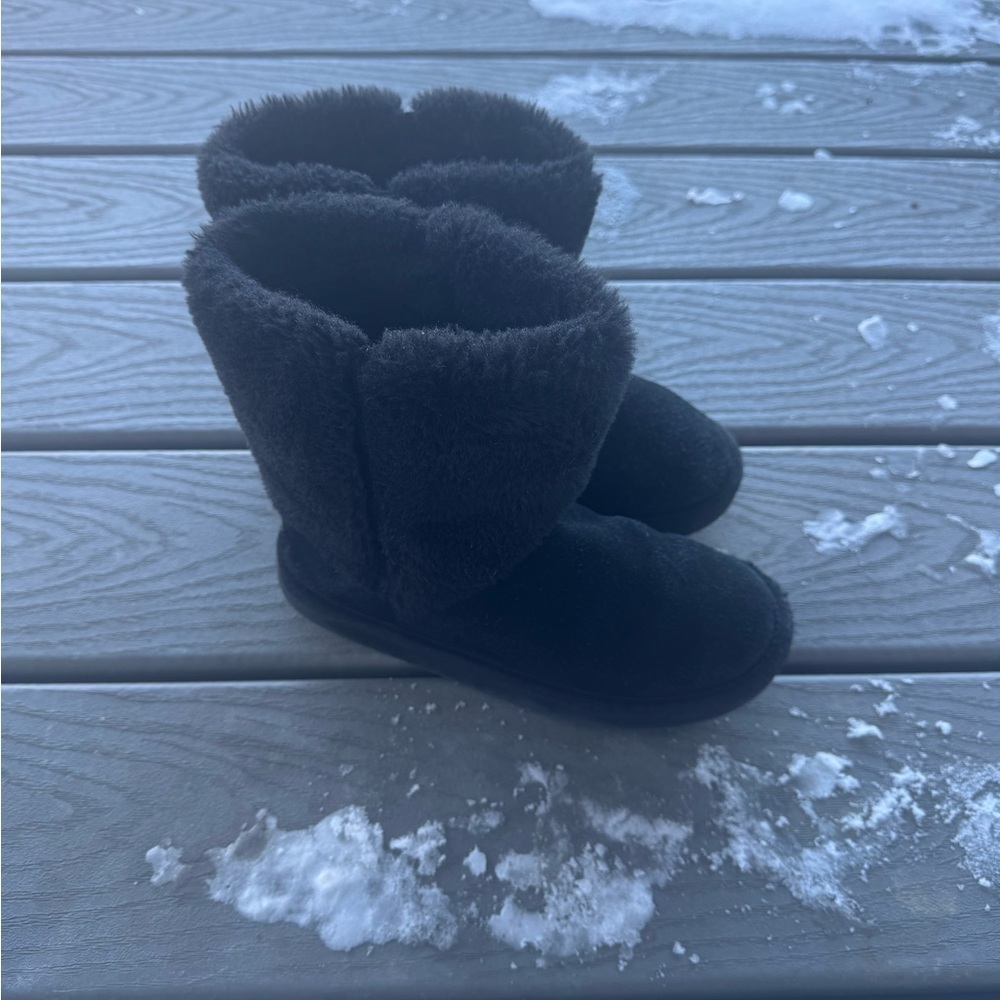 Koolaburra by UGG Girls Faux Fur Winter Boots Black – Size 3
